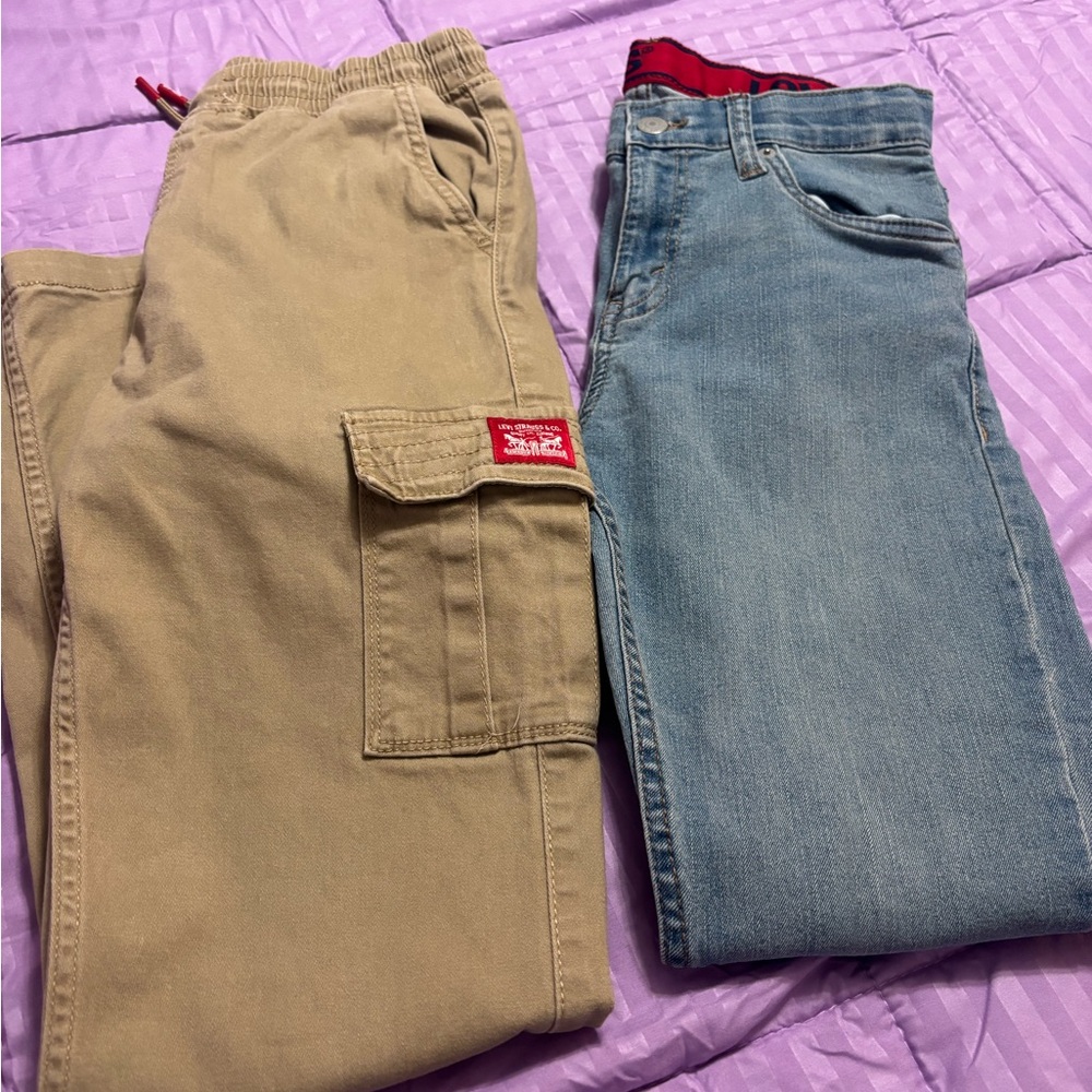 Levi's Light Blue and Khaki Jeans Combo